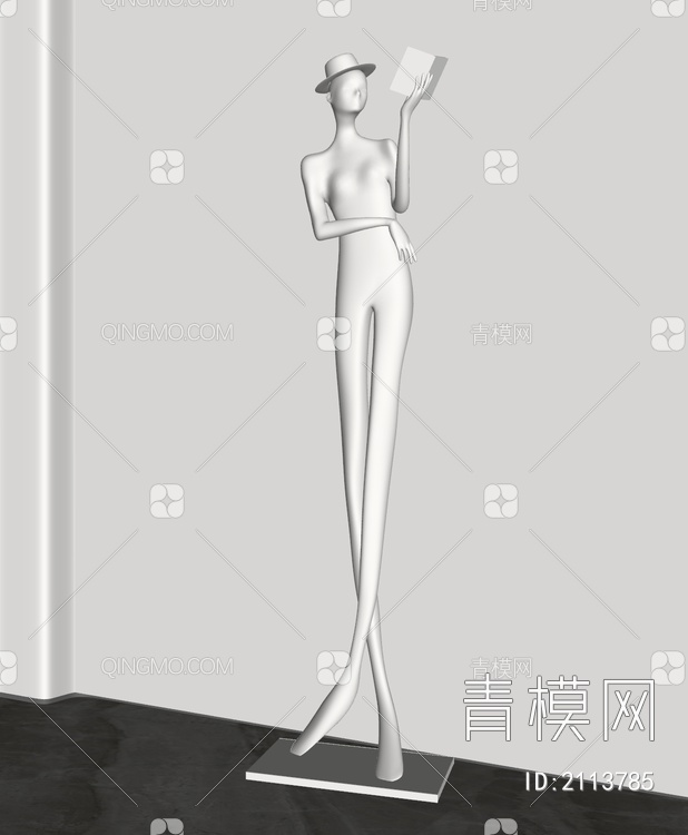 人物雕塑装置SU模型下载【ID:2113785】