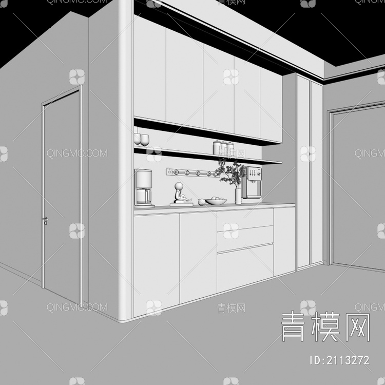 餐边柜  酒柜3D模型下载【ID:2113272】
