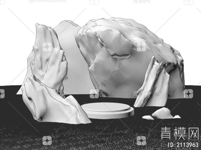 景观 假山水景3D模型下载【ID:2113963】