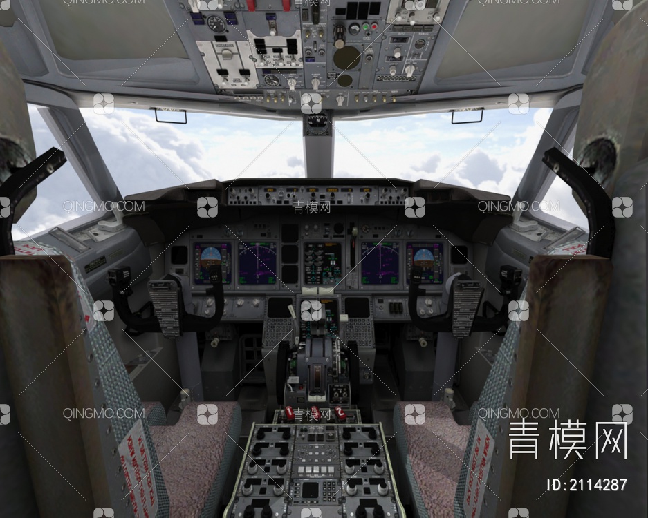 波音737900er客机民航飞机带驾驶室10套涂装3D模型下载【ID:2114287】