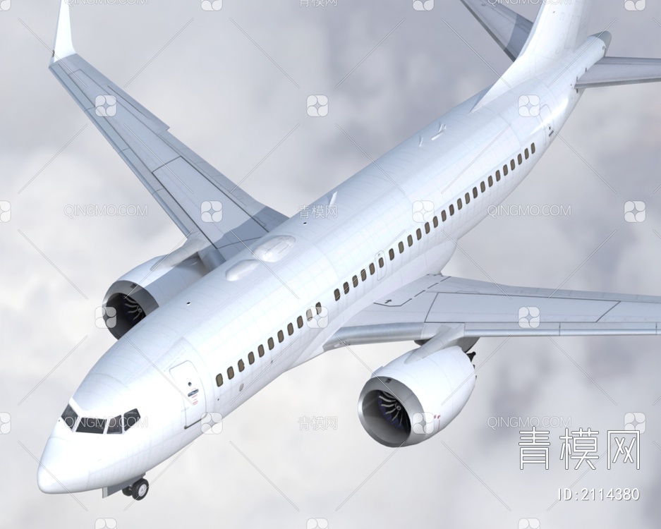 波音737max7客机民航飞机带驾驶室4套涂装3D模型下载【ID:2114380】