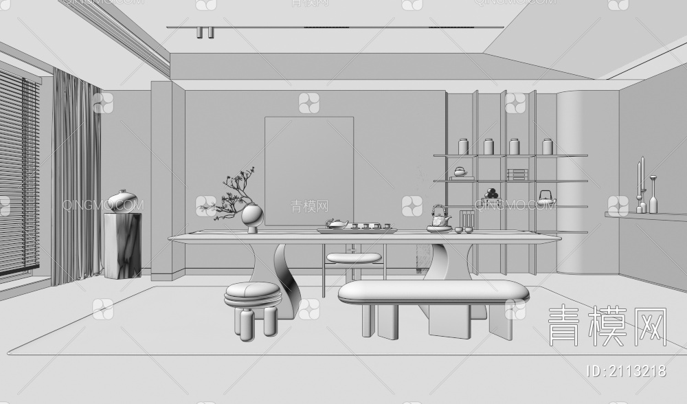 茶室3D模型下载【ID:2113218】