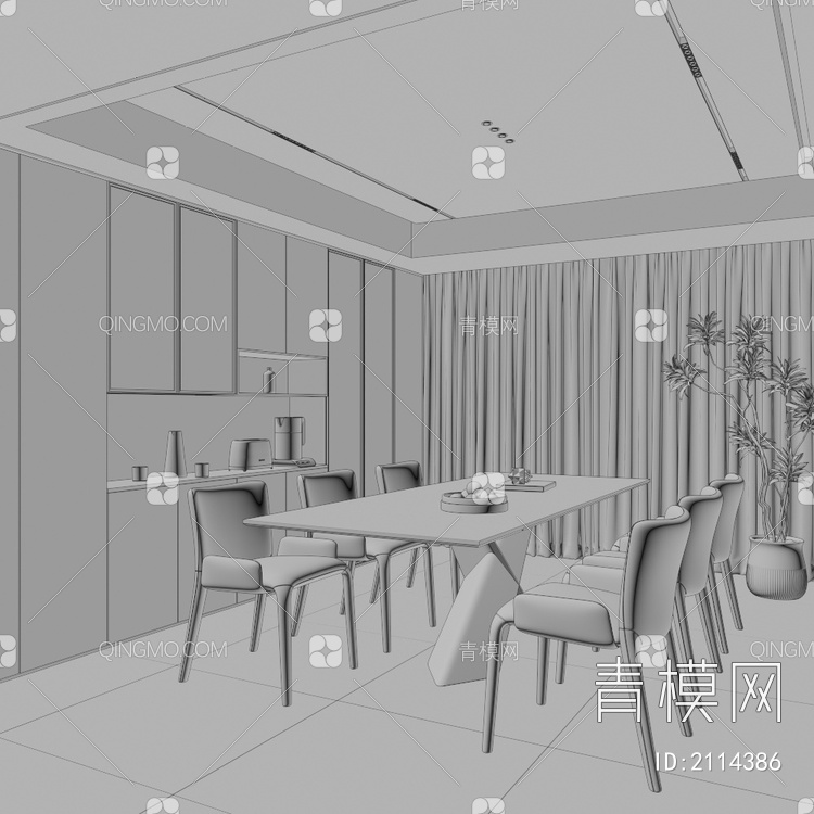餐厅3D模型下载【ID:2114386】