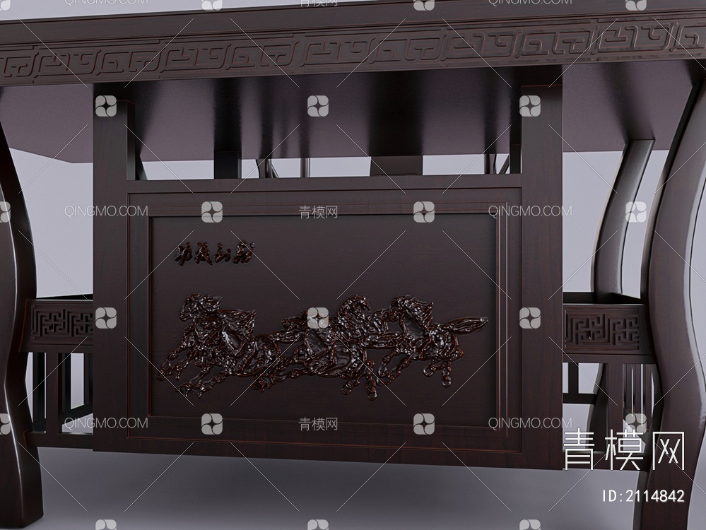 红木茶桌椅组合3D模型下载【ID:2114842】