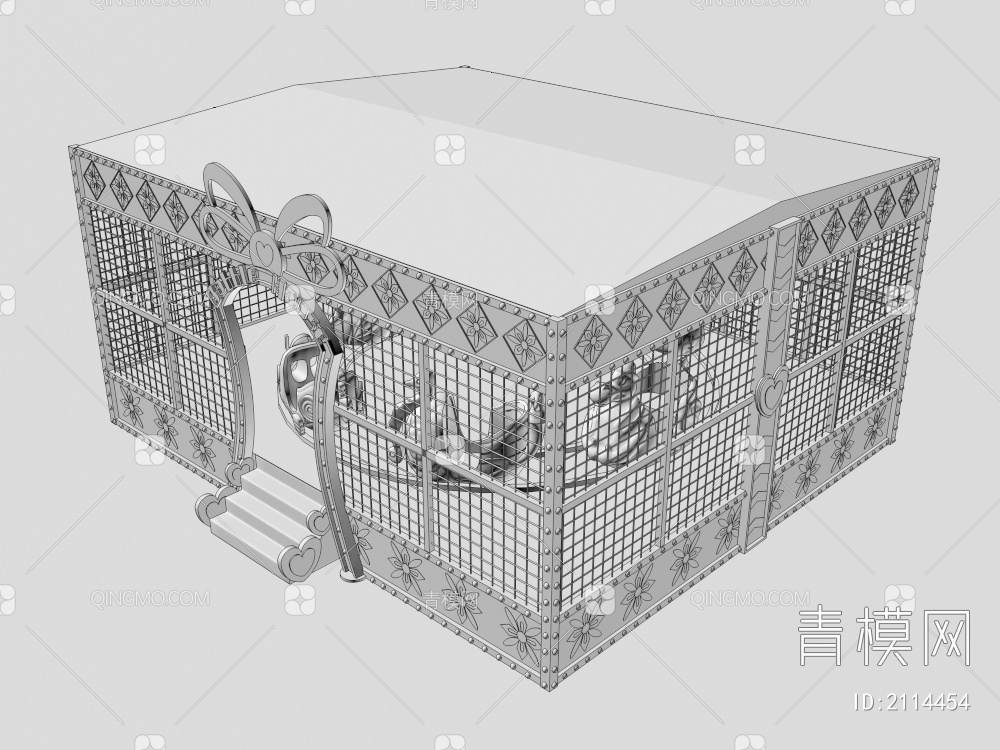 喷球车 游乐设备3D模型下载【ID:2114454】