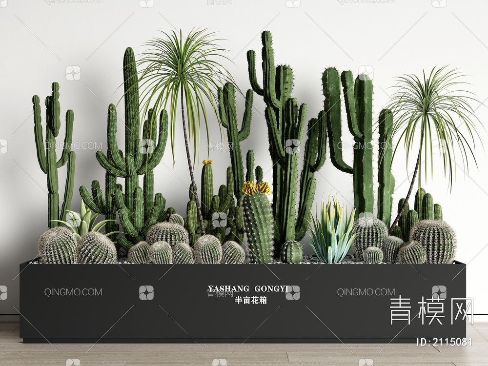 绿植盆栽 仙人掌 植物组合 仙人掌造景 仙人球3D模型下载【ID:2115081】
