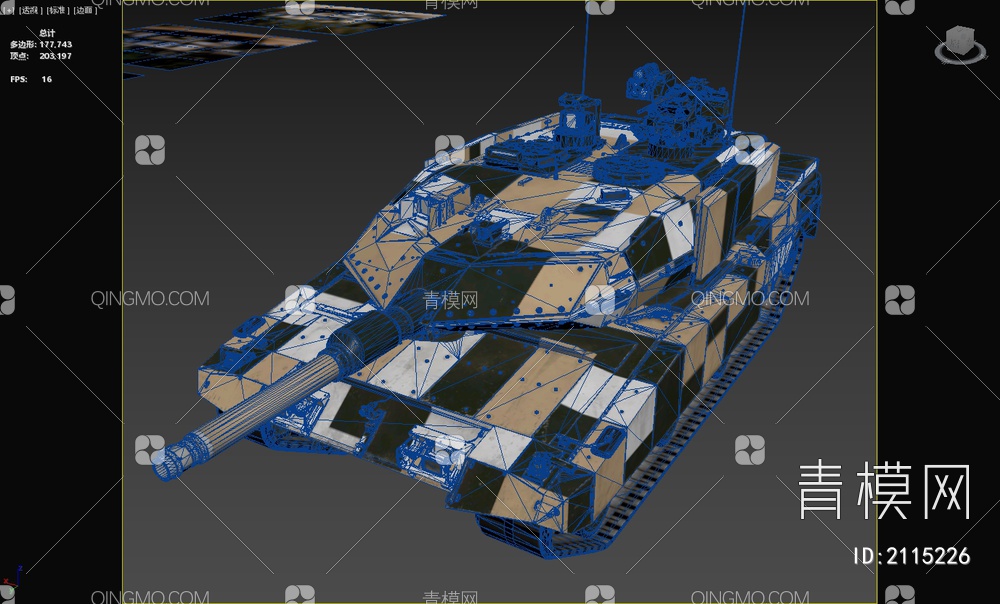 德国豹2PSO坦克车3D模型下载【ID:2115226】