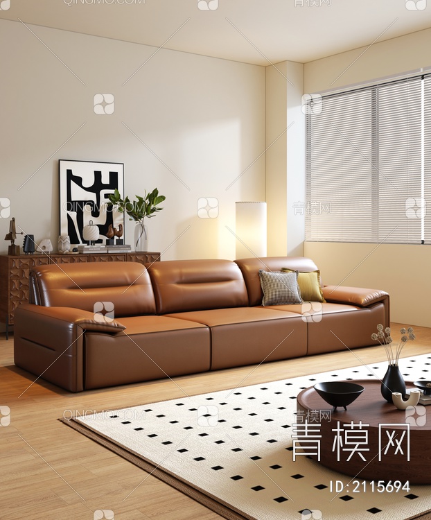 三人沙发3D模型下载【ID:2115694】