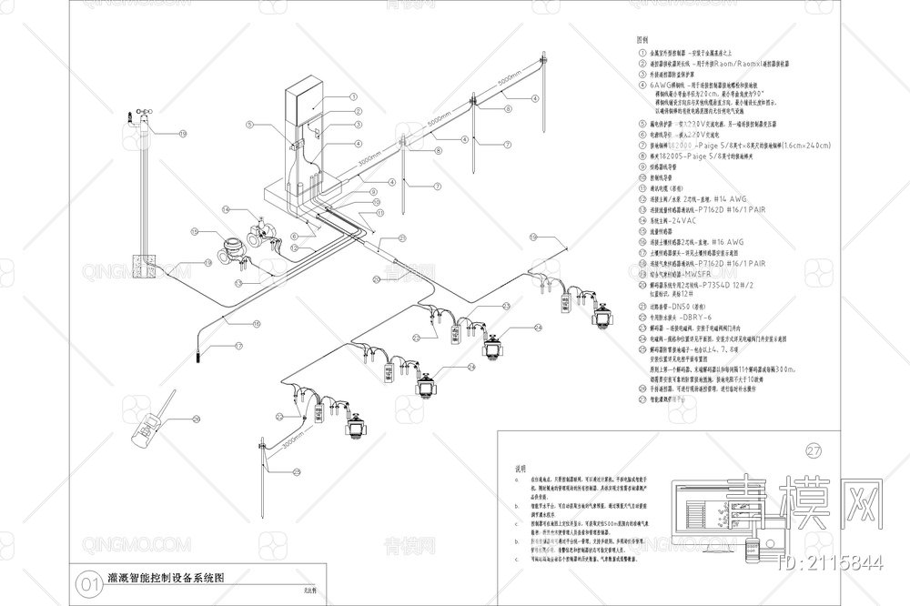 喷灌浇灌系统园林绿化给水庭院自动做法安装大样图详图【ID:2115844】