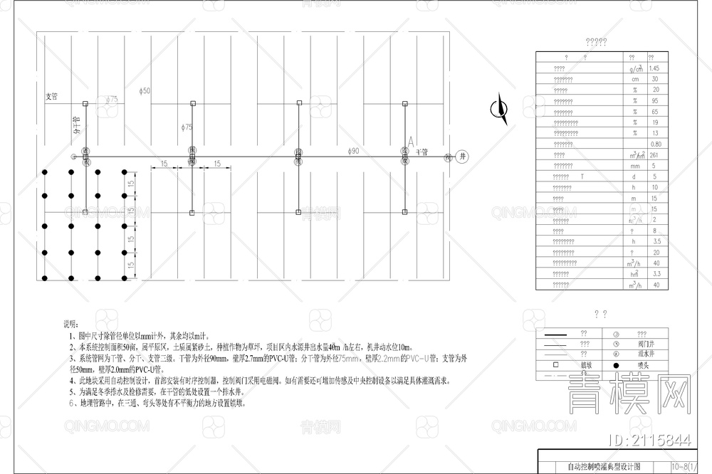 喷灌浇灌系统园林绿化给水庭院自动做法安装大样图详图【ID:2115844】