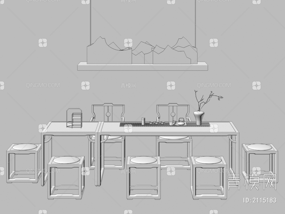家具 茶台3D模型下载【ID:2115183】