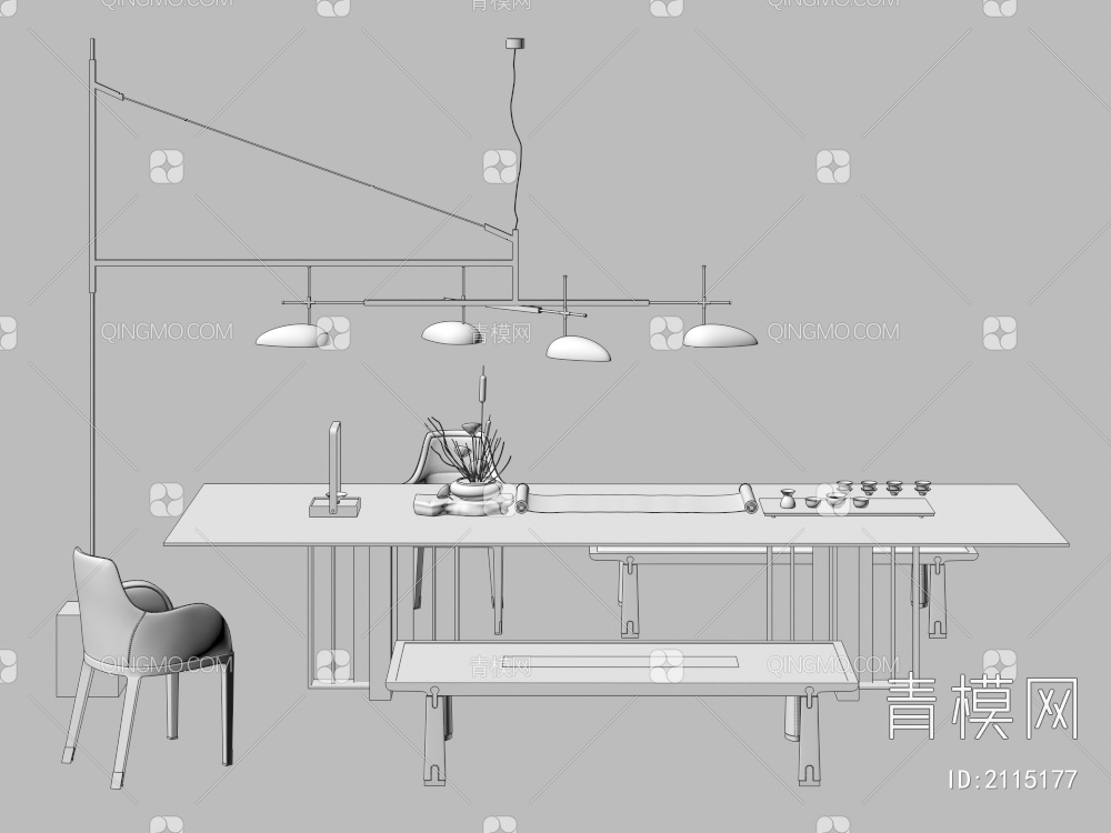 家具 茶台3D模型下载【ID:2115177】