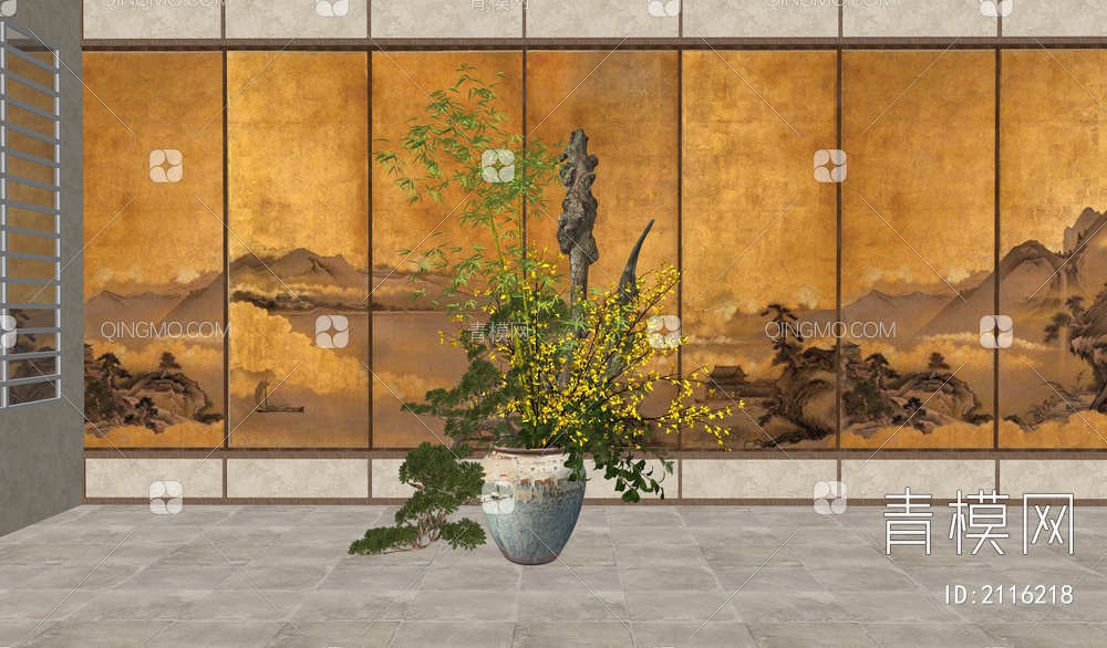 花艺SU模型下载【ID:2116218】