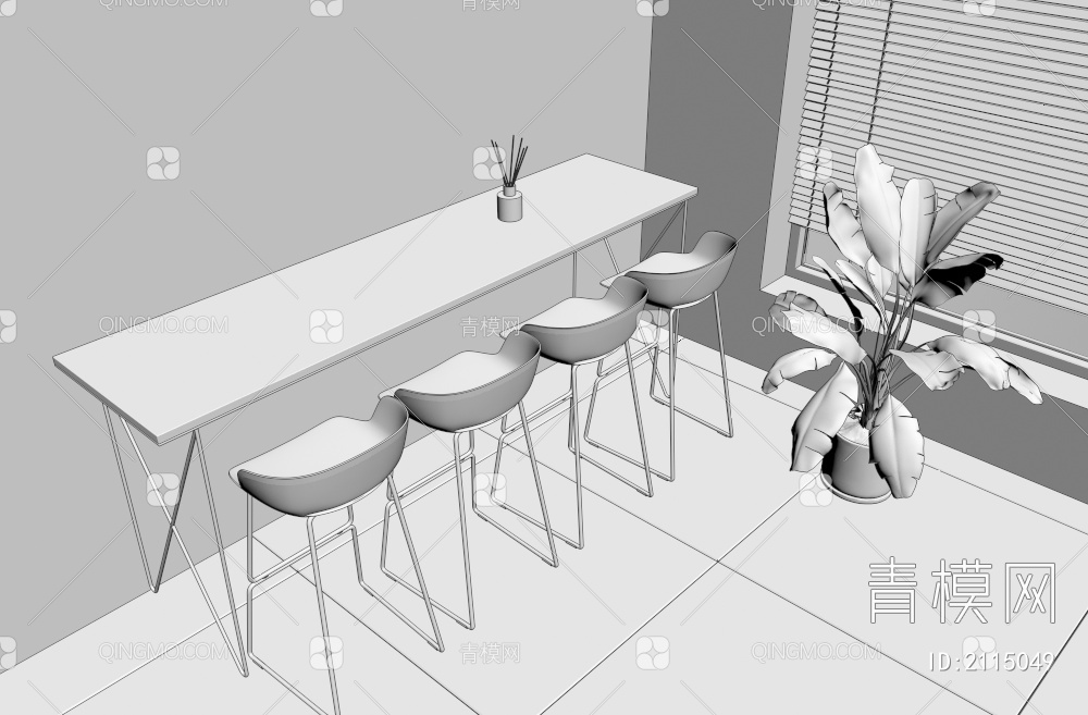 吧台吧椅3D模型下载【ID:2115049】