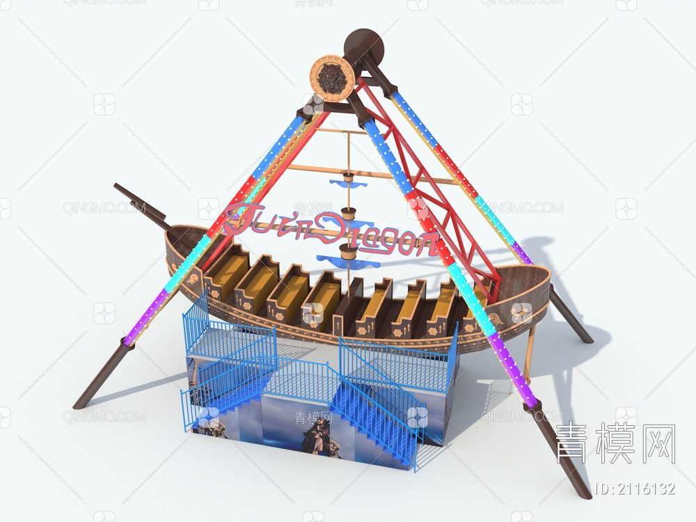 海盗船3D模型下载【ID:2116132】
