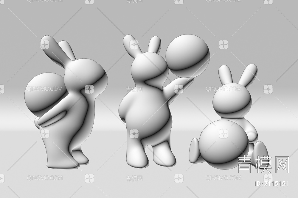 兔子月球台灯3D模型下载【ID:2115151】
