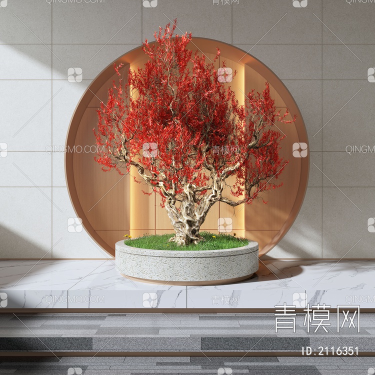 景观植物造景3D模型下载【ID:2116351】