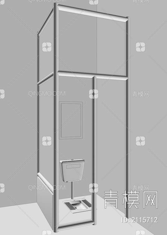 卫生间 玻璃隔断3D模型下载【ID:2115712】