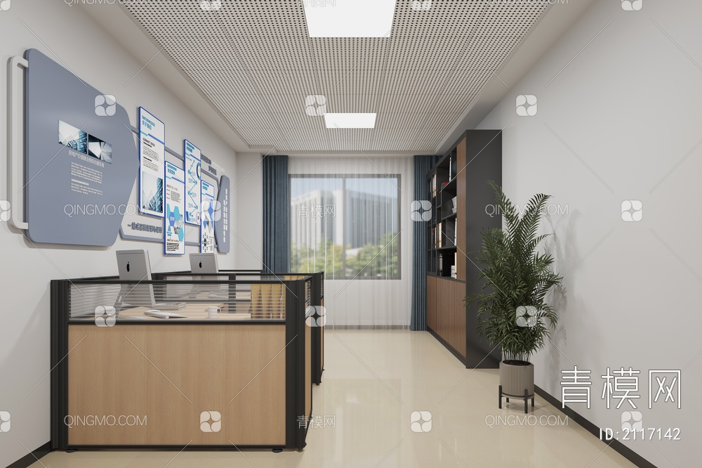 独立办公室 部门办公室 公共办公室 开敞办公区 财务办公室 小组办公室3D模型下载【ID:2117142】