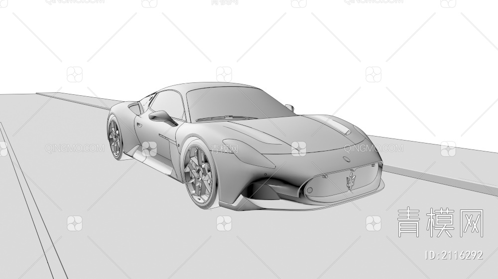 玛莎拉蒂跑车3D模型下载【ID:2116292】