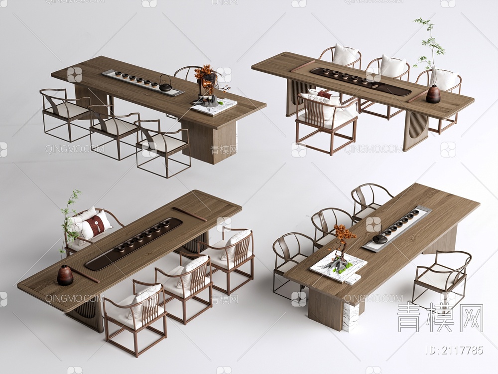 茶桌椅3D模型下载【ID:2117785】