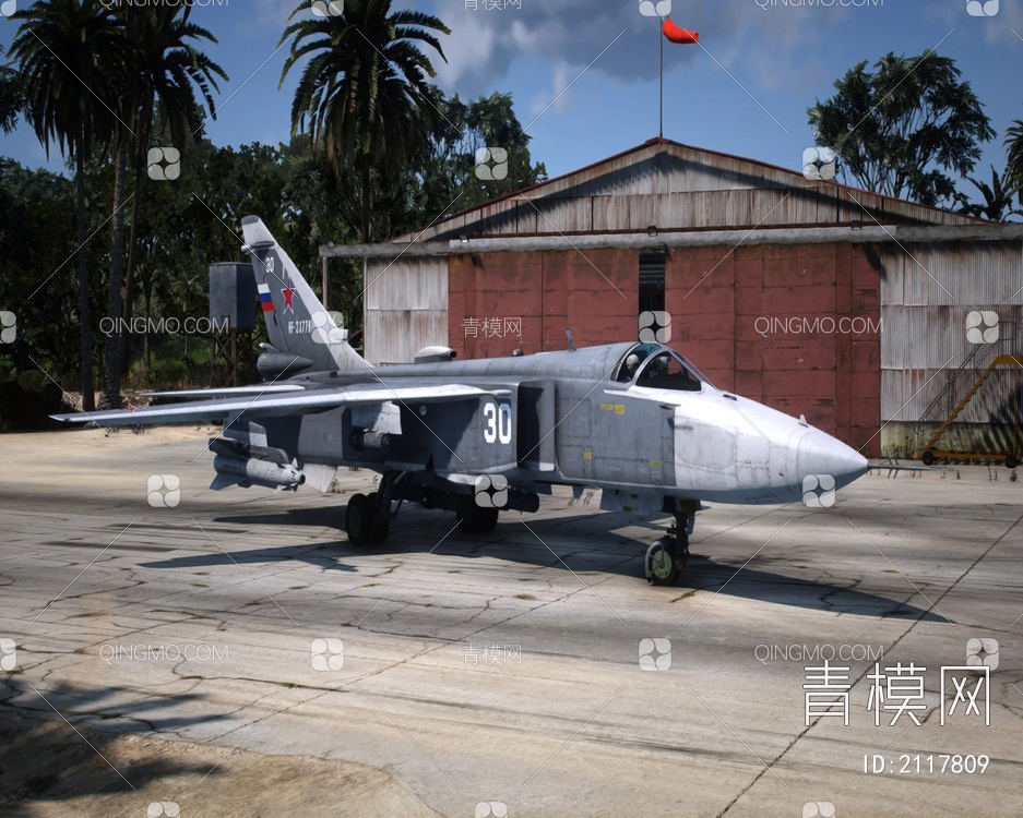 苏SU24MR侦察机3D模型下载【ID:2117809】
