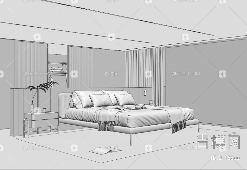 Minotti 米洛提 卧室3D模型下载【ID:2116800】