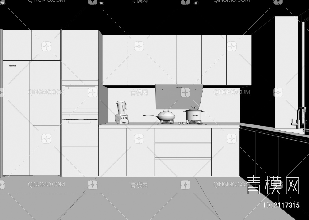 厨房3D模型下载【ID:2117315】