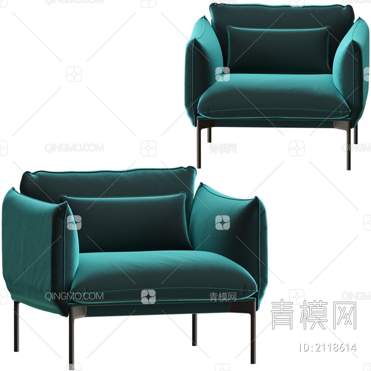 单人沙发单SU模型下载【ID:2118614】