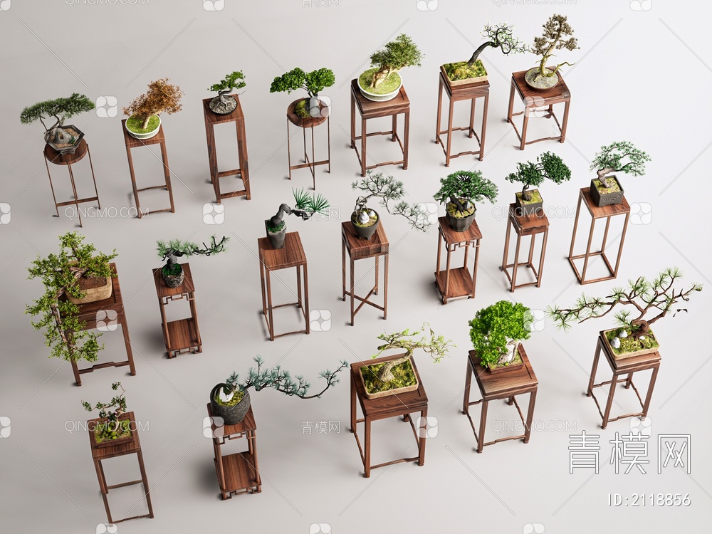 松树 盆栽3D模型下载【ID:2118856】
