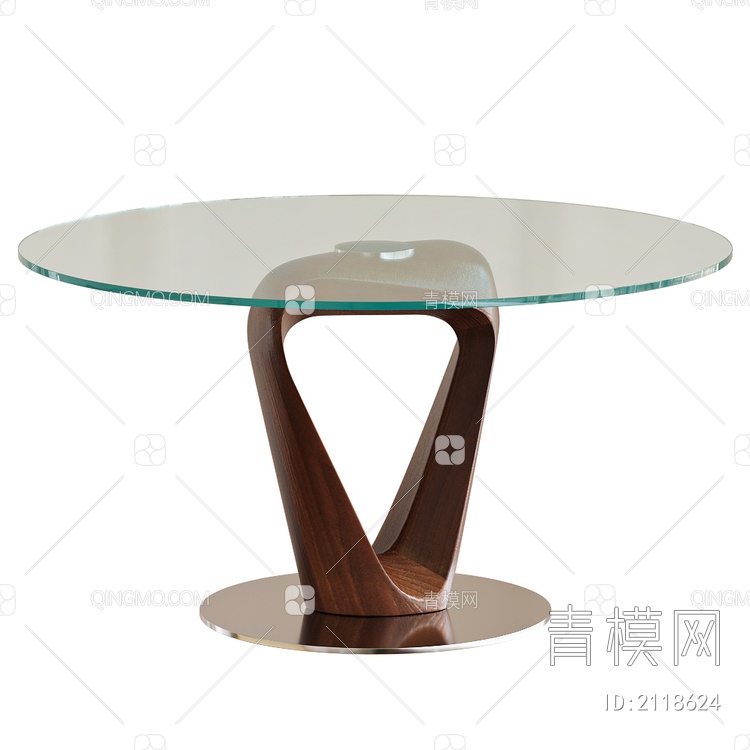 玻璃面餐桌SU模型下载【ID:2118624】