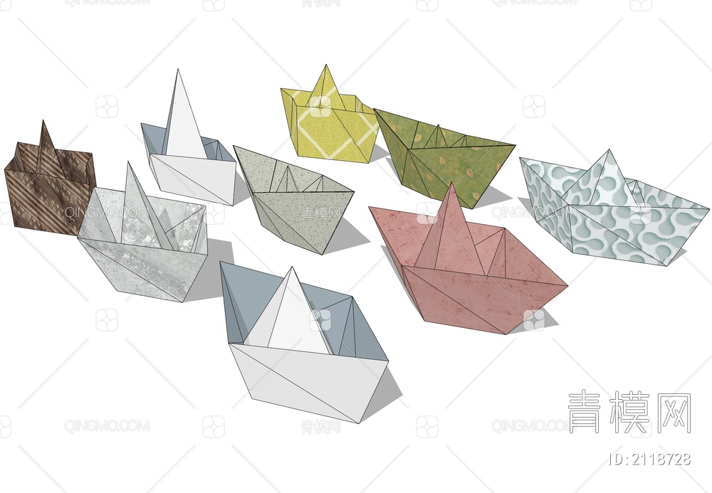 纸船折纸SU模型下载【ID:2118728】