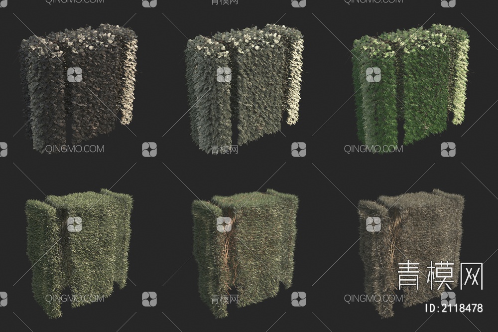 树篱 灌木 绿篱墙 植物墙3D模型下载【ID:2118478】
