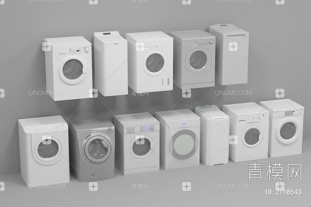 洗衣机3D模型下载【ID:2118543】