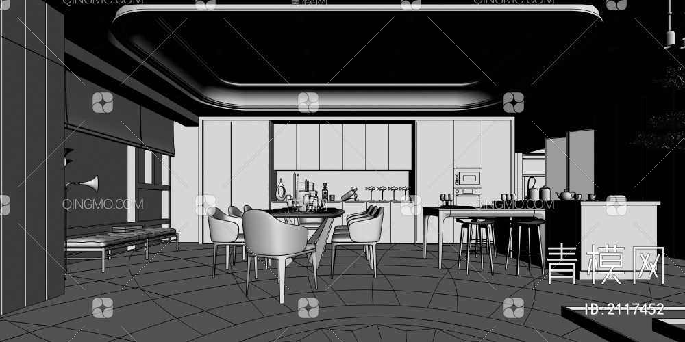 客餐厅3D模型下载【ID:2117452】