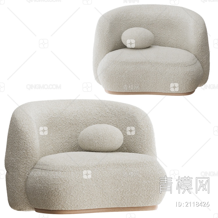 单人沙发SU模型下载【ID:2118426】