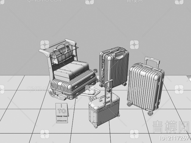 箱包 行李箱 拉杆箱 旅行箱3D模型下载【ID:2117269】