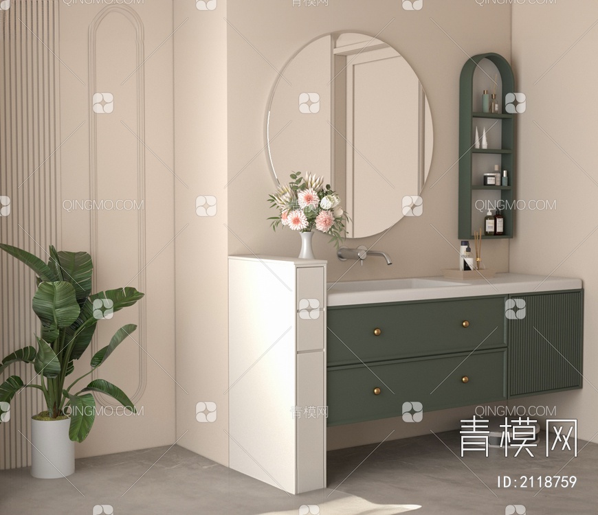 浴室柜3D模型下载【ID:2118759】