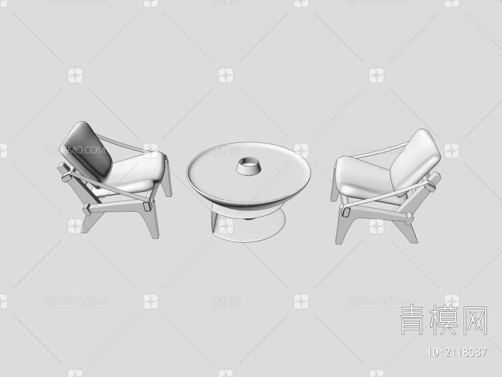 休闲桌椅组合3D模型下载【ID:2118087】