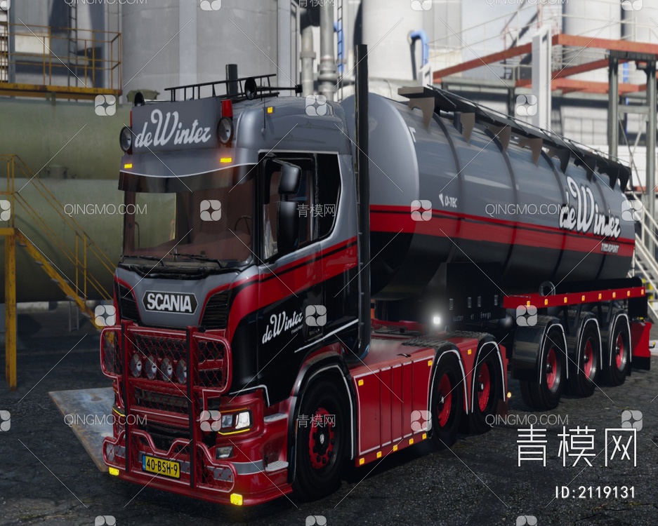 斯堪尼亚R520搭载V8发动机货车卡车特种货运车3D模型下载【ID:2119131】