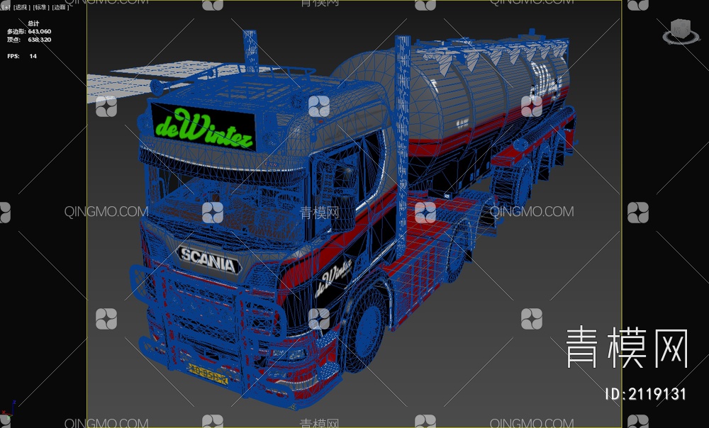 斯堪尼亚R520搭载V8发动机货车卡车特种货运车3D模型下载【ID:2119131】