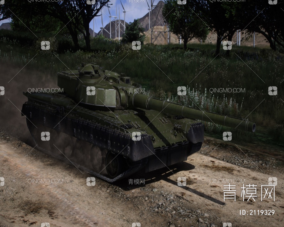 苏联292工程坦克车3D模型下载【ID:2119329】