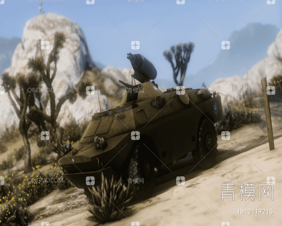 苏联BRDM2装甲侦察车3D模型下载【ID:2119215】