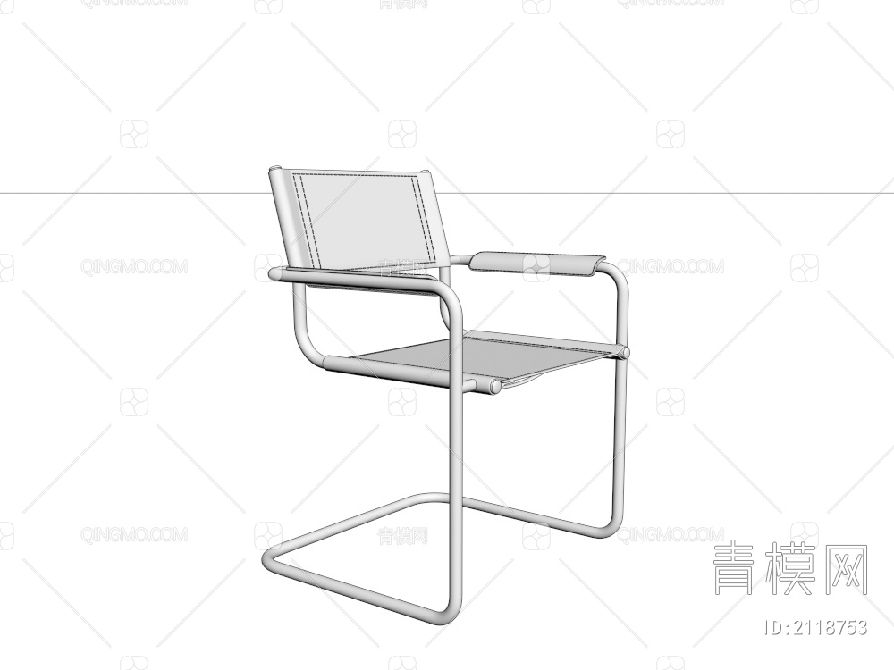 皮革休闲椅3D模型下载【ID:2118753】