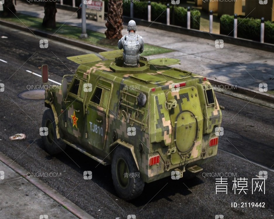 中国东风猛士CSK131装甲运输车3D模型下载【ID:2119442】