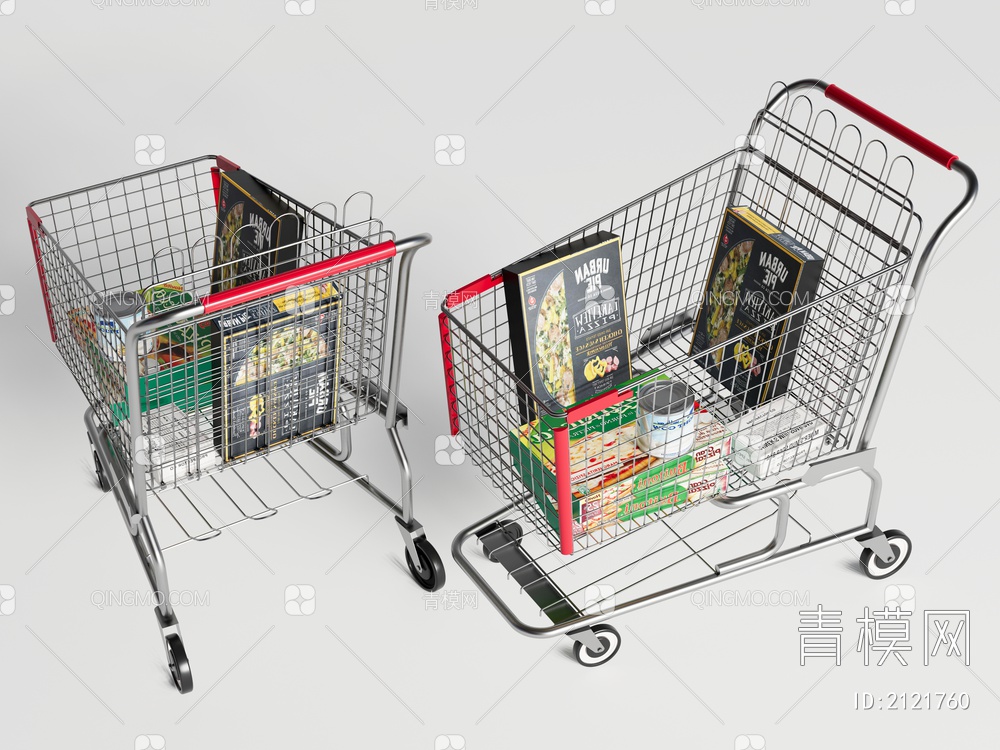 超市购物推车SU模型下载【ID:2121760】