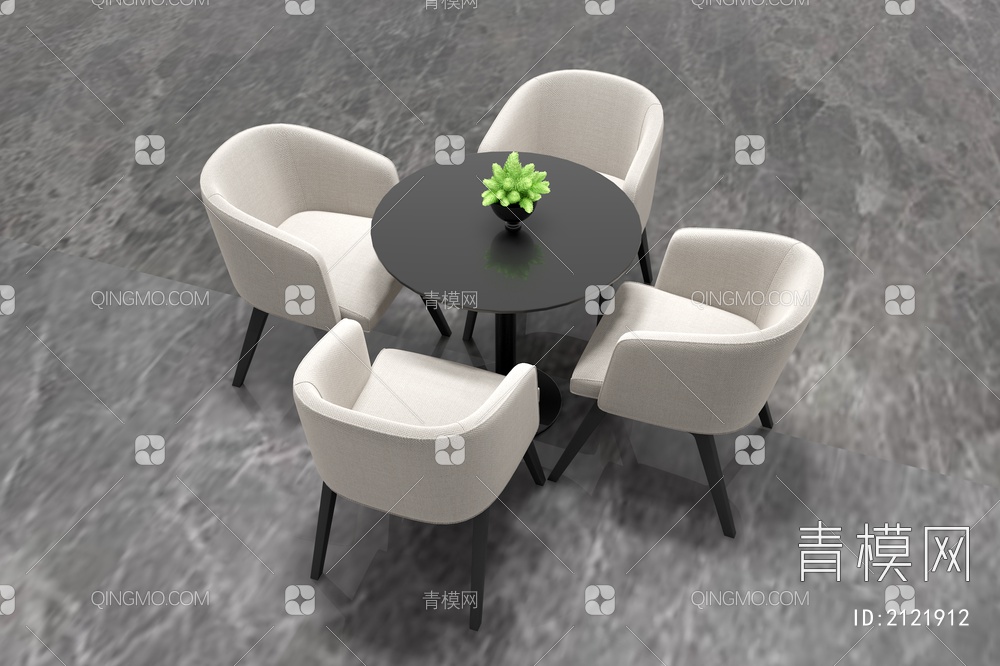 休闲桌椅组合3D模型下载【ID:2121912】