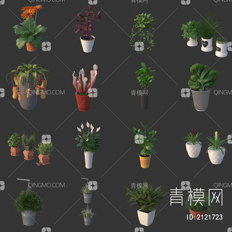 盆栽 绿植 盆景3D模型下载【ID:2121723】