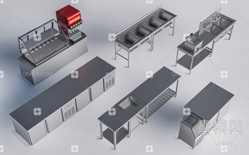 厨房设备SU模型下载【ID:2122093】