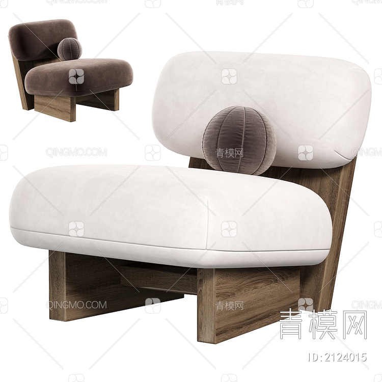 沙发椅3D模型下载【ID:2124015】